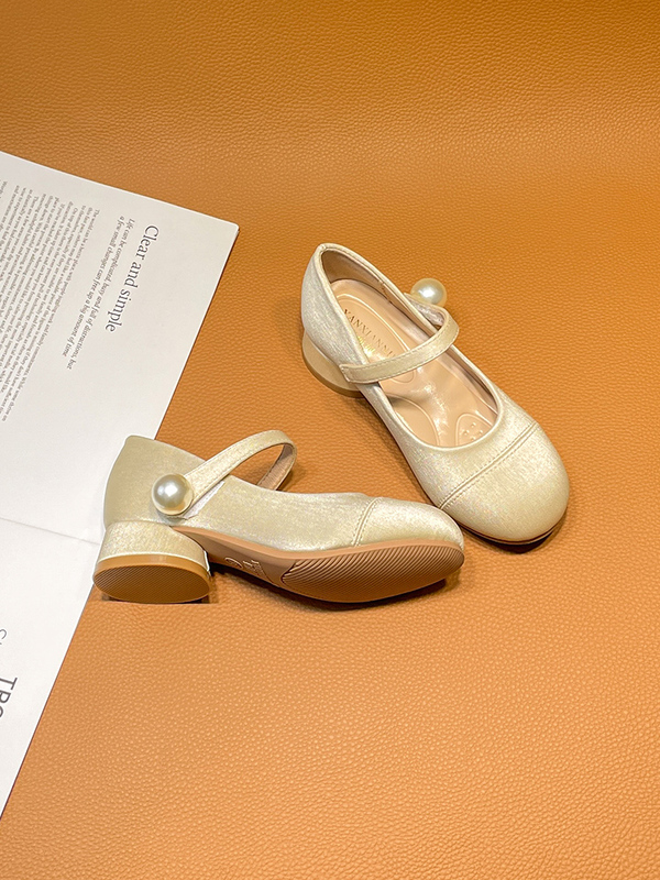 Lewis&Clarks Girls' Princess Shoes 2026 Spring & Fall New Style Soft-Soled Flats Baby High-Heeled Small Leather Shoes