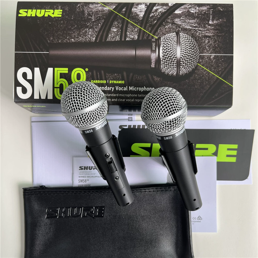 Shure/ SM58S динамический микрофон профессиональное сценическое выступление, караоке домашнее проводной микрофон