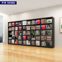 God All Black Steel Bookshelf School Library Bookshelf Reading Room Bookshelf Office Information Shelf Archives Shelf