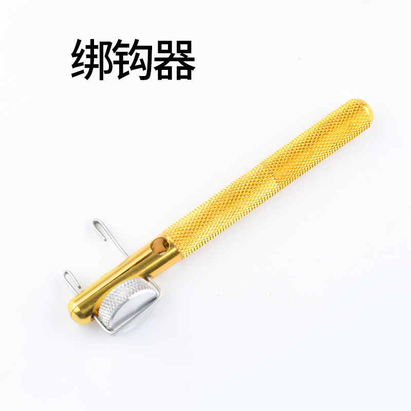 Tie Hook Fish Hook Manual Tie Hook Fishing Tether Hook Instrumental Metal Knower Sub-Wire Double Crochet Fishing Fish Accessories