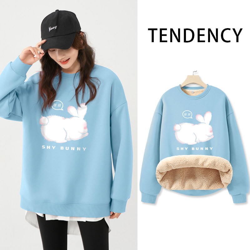 拉夏贝尔旗下 la chapelle city 兔年加绒加厚 22年冬季 女式卫衣 天猫优惠券折后￥59.9包邮（￥109.9-50）多花色可选