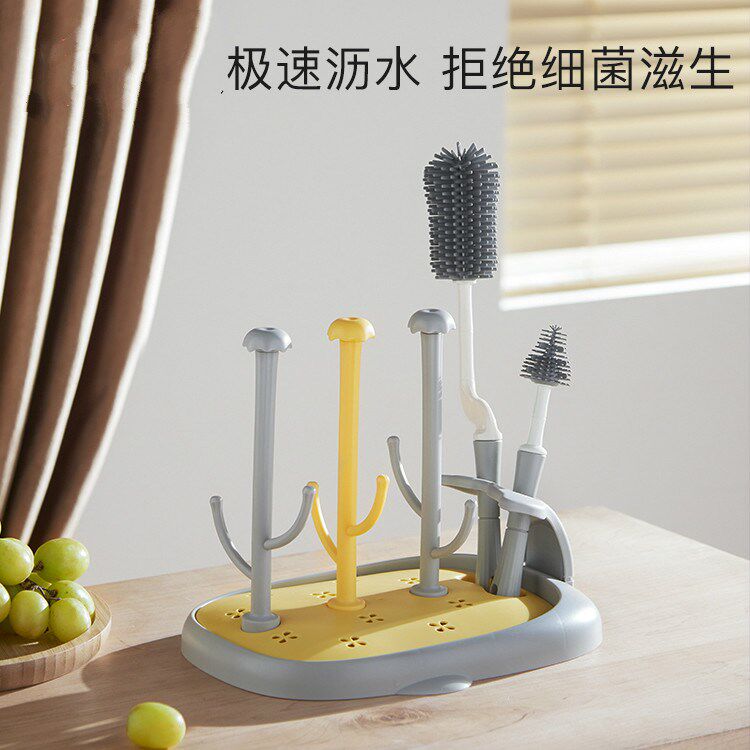 Smart tree bottle drying rack draining bottle rack drying bottle drying rack dry pluggable bottle brush storage bracket