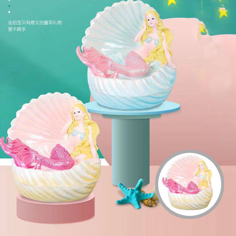 Children's deciduous teeth storage box girl tooth change commemorative collection box baby tooth lanugo preservation change tooth box mermaid