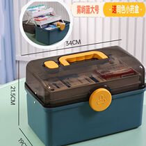 Multi-layer drug storage box family medicine box large-capacity emergency first aid medicine box medicine classification and sorting medical box