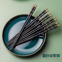 Japan MUJIE Light Luxury Ceramics chopsticks household with 10 double anti - wreck bone ceramic high temperature - resistant household