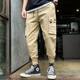 Functional overalls for men 2023 summer new Korean style trendy loose and versatile cotton trendy brand casual nine-point pants