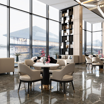 New Chinese Sales Office Light Lavish Talks Table And Chairs Combined Sofa Clubhouse Hotel Lobby-Like Board Room Negotiation Sofa