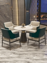 Sales offices Department of negotiating table and chairs Composition One table Four chairs Negotiation casual meeting guests reception small round table in negotiation table suit