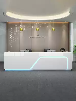Company paint front desk reception desk fashion simple modern education institution bar hotel creative welcome cashier table