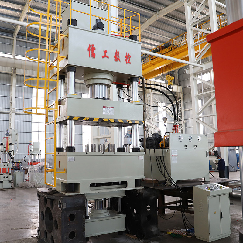 Rugong spot 500 tons of four-column hydraulic press 500T with hydraulic pad stainless steel stretch forming hydraulic press