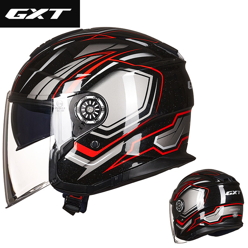 GXT electric car helmet men and women half helmet summer breathable cool dual lens street car four seasons universal