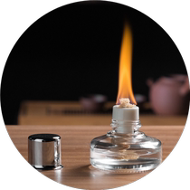 Glass alcohol lamp tea stove tea set white peat stove alcohol stove tea warmer tea ceremony heating insulation coffee trumpet