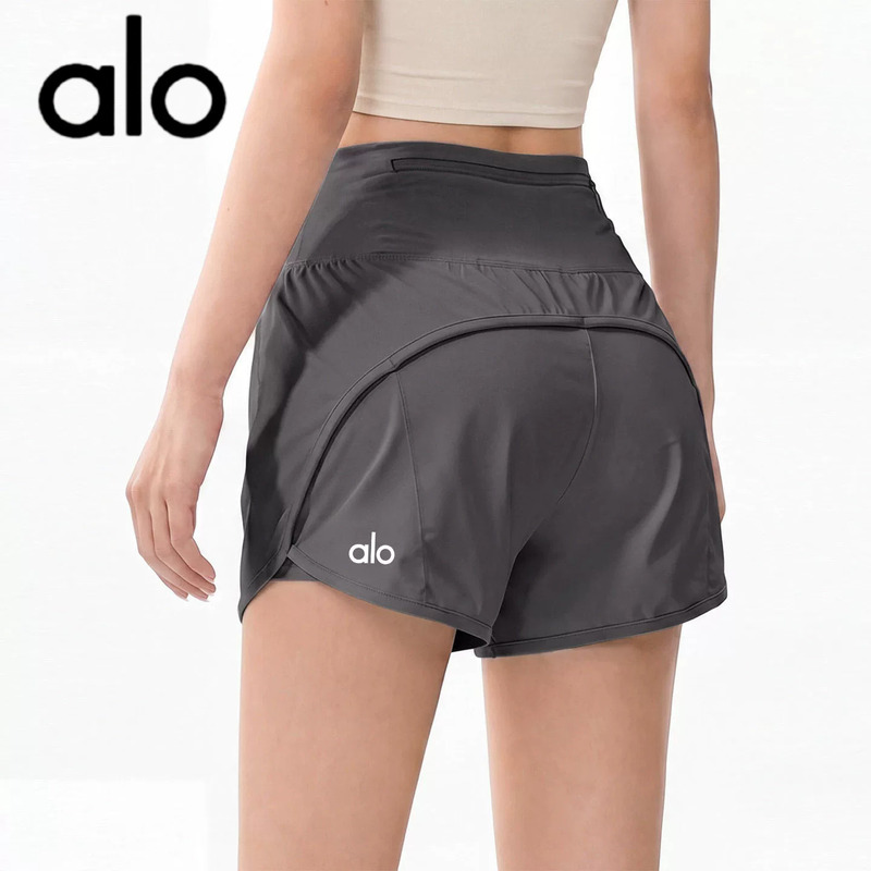 Aio Quick-Dry Breathable Yoga Shorts Summer Anti-Exposure High-Waisted Pilates Slimming Running Sports Shorts
