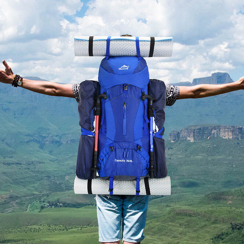 Climbing Bag SHOULDER SYSTEM CAMPING TRAVEL BAG MULTIFUNCTION LUGGAGE BAG LARGE CAPACITY SUPER LIGHT DOUBLE SHOULDER BAG SUSPENDED BACKSACK
