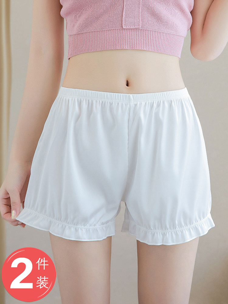 Summer new ice silk pumpkin pants anti-light without curling jk safety pants women can wear three-point bottoming shorts