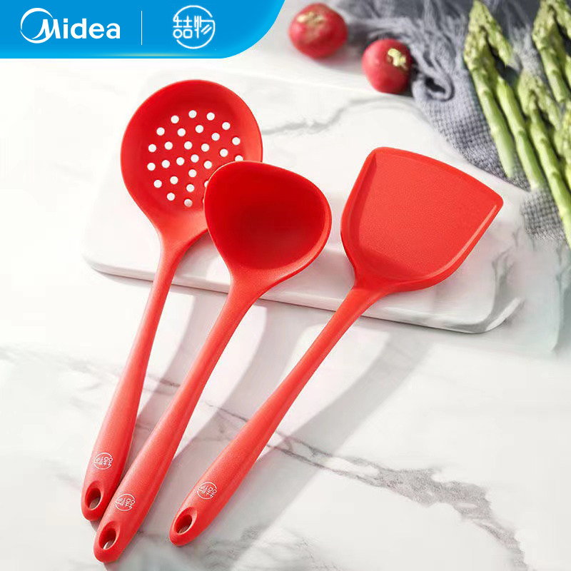 Midea 美的 喆物 不粘锅用 硅胶锅铲 双重优惠折后¥9.9包邮 硅胶漏勺、硅胶勺可选