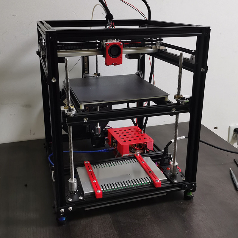 3D列印非标CNC零件红色氧化铝合金适用于TT挤出机客制化DIY机械零件