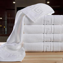 Pure white towels and bath towels for hotels and B&Bs wholesale pure cotton face washcloths household water-absorbing towels that are not easy to fall off.