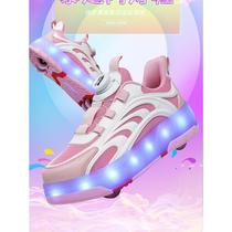 Childrens sneakers with wheels shoes breathable roller