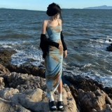 Летнее пляжное платье, юбка, эффект подтяжки, подходит для подростков, французский стиль, с акцентом на бедрах