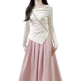 Весенний лонгслив, комплект, французский стиль, подходит для подростков, изысканный стиль