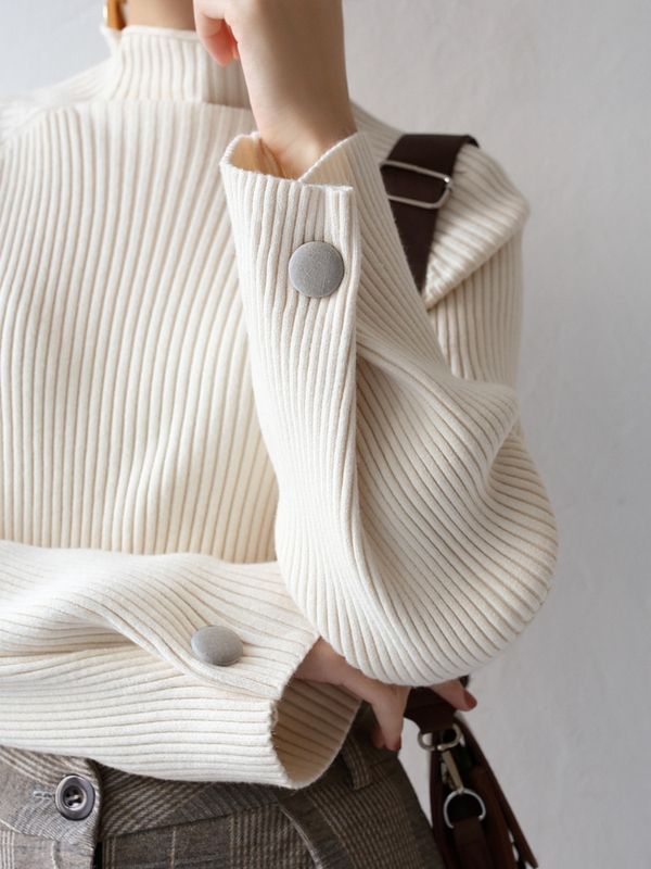 French-Style High-End Chic Turtleneck Sweater for Women, Autumn and Winter, Thickened Design, Niche Inner Knit Top