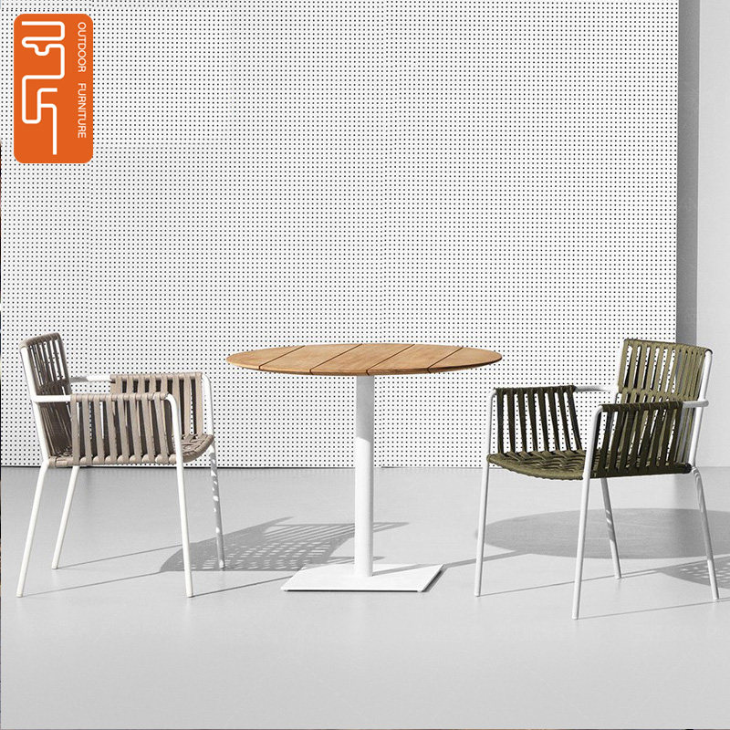 Outdoor Tables and Chairs Courtyard Sunscreen Cafe Open-air Nordic Swing Leisure Chairs Outdoor Terrace Rattan Chair Three-piece Set