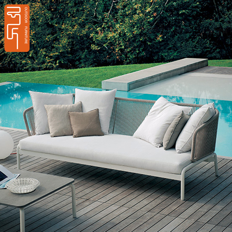 Nordic Outdoor Sofa Combination Sunscreen Waterproof Outdoor Garden Terrace Sofa Chair Garden Leisure Double Rattan Chair