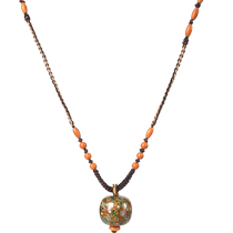 dongguan lacquer necklace lacquerware jewelry simple fashion retro trend element original matching Shan Daiyi