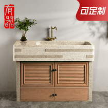 With Instrumental Marble Band Washboard Laundry Pool Outdoor Patio Floor Type Stone Laundry Basin Home Sink