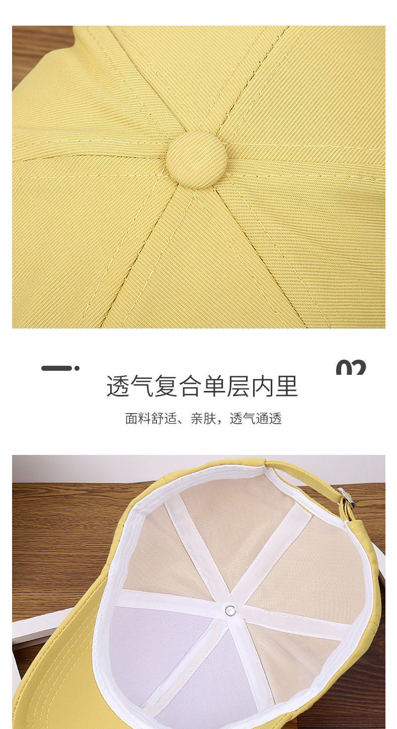 ins韩版百搭显脸小众网红潮牌棒球帽子女春夏带钻字母鸭舌帽白色详情图3
