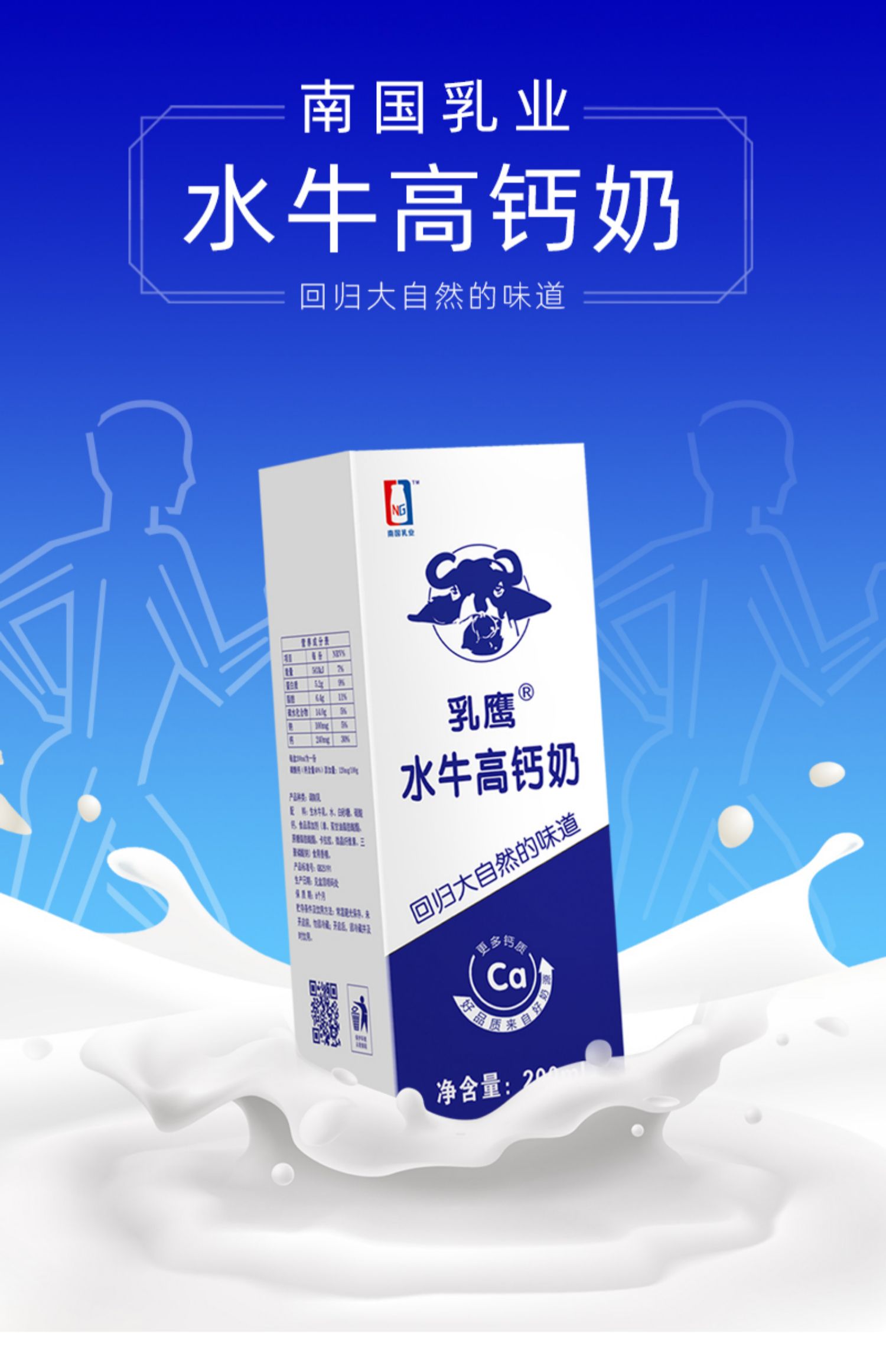 乳鹰水牛高钙奶整箱200ml*10盒