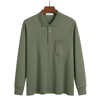 便宜清仓爸爸春装上衣t恤长袖春秋季男士打底衫polo中老年人衣服