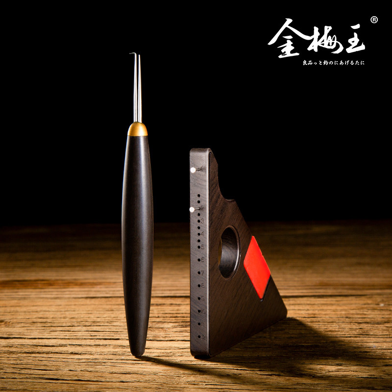 Fishing waiter plastic hooker measuring line ruler line ruler professional sub-line double pick needle knotter knotter hook distance ruler accessories