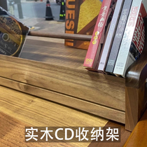 Solid wood CD rack record storage rack desktop disc display storage seat cassette collection rack display rack DVD disc rack