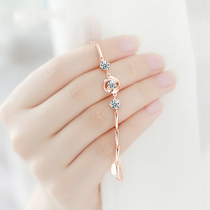 Chow Tai Fook Huanmei sterling silver rose gold bracelet female summer simple light luxury ins21 new girl birthday gift