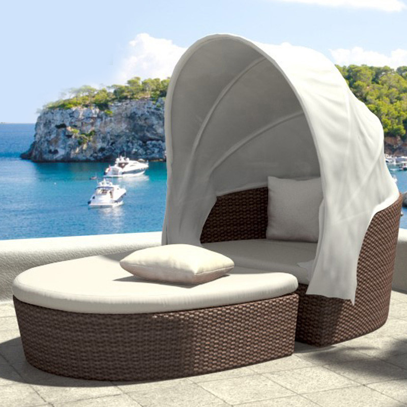 Balcony rattan outdoor villa terrace rattan chair sofa coffee table outdoor garden creative rattan with pontoon rattan sofa