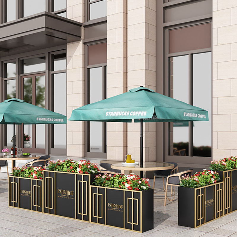 Sample House Display Center Outdoor Flower Box Combined Creative Flower Groove Iron Art Flower Altar Square Commercial Street Outside Swing Greening Partition Fence