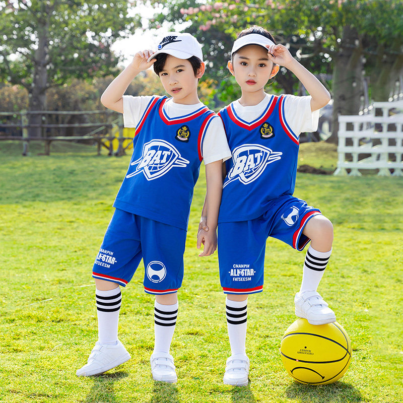 Kindergarten Garden Suit Summer Clothing Pure Cotton Class Clothes Men And Women Kids Basketball Uniforms Football Clothes Summer Cheerleaders Show Costumes