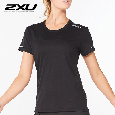 2XU Aero系列短袖 女士运动T恤跑步马拉松健身服速干透气上衣短T