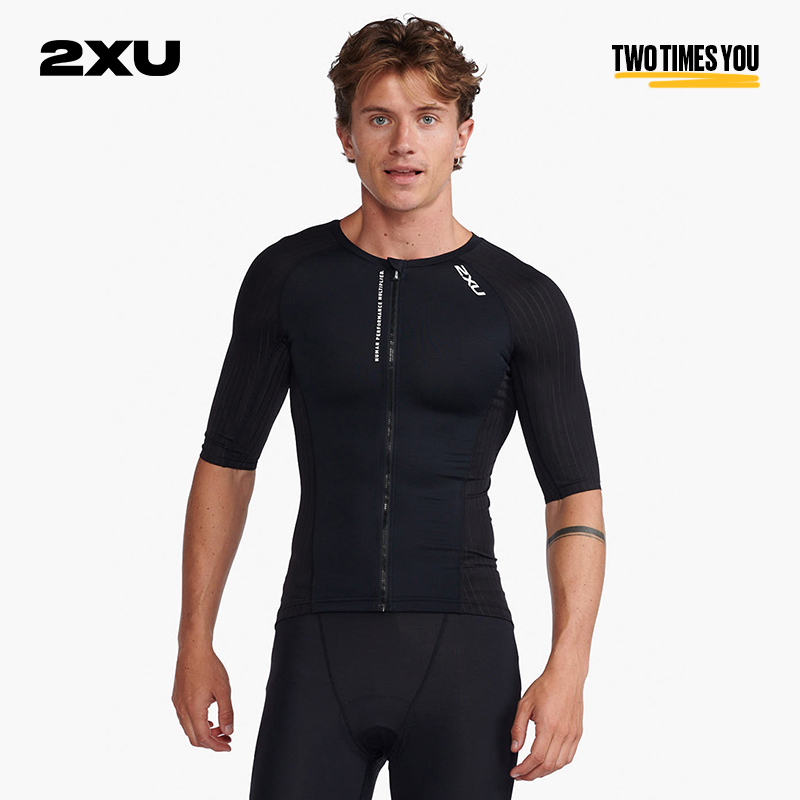 2XU エアロシリーズメンズトライアスロンサイクリングトップスロードマウンテンバイクタイトフィットトライアスロンスーツ半袖と通気性