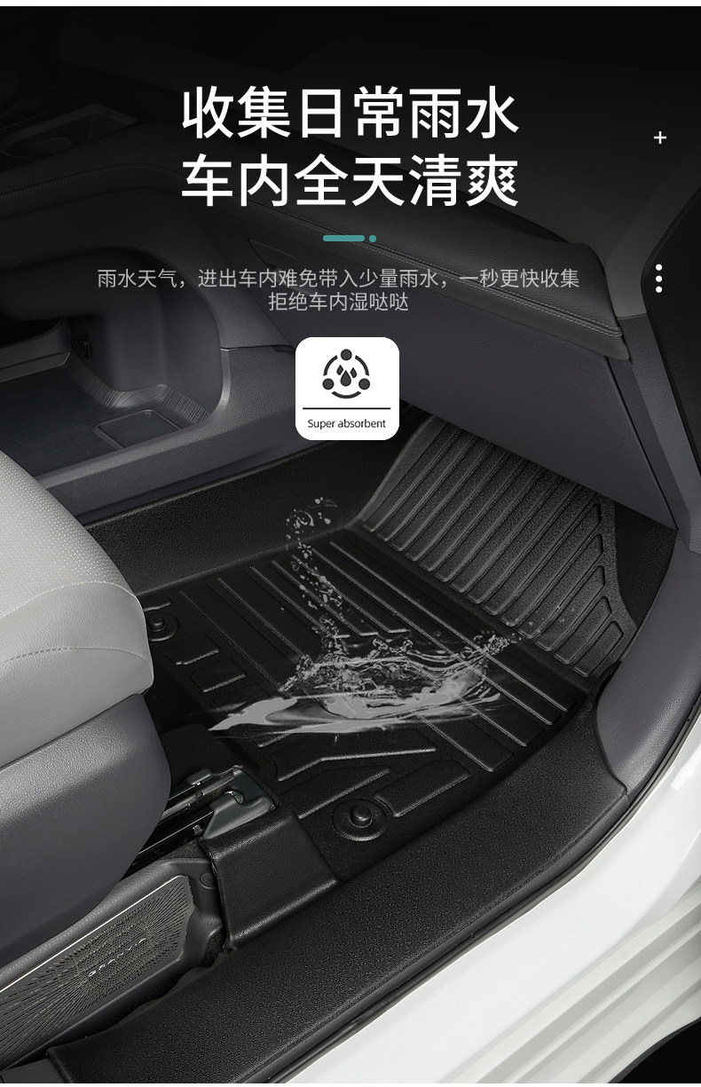 Special Toyota Grevia Fully Enclosed Modified Seven-Seater 22-26 Models with Threshold Waterproof Tpe Car Floor Mats