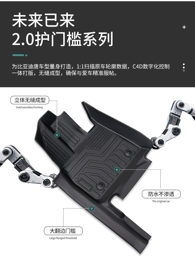 TPE Car Floor Mats for BYD Tang dmi/dm Tang ev 7-Seater