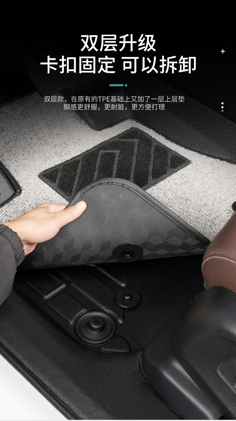 Special Toyota Grevia Fully Enclosed Modified Seven-Seater 22-26 Models with Threshold Waterproof Tpe Car Floor Mats