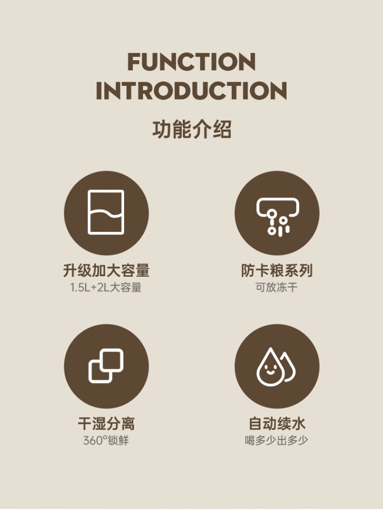 猫碗狗碗猫咪自动喂食器宠物用品饮水一体机狗狗碗幼猫喝水狗食盆插图1