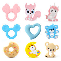 Silicone Teether Rodent Cartoon Animal BPA Free DIY Baby Tee