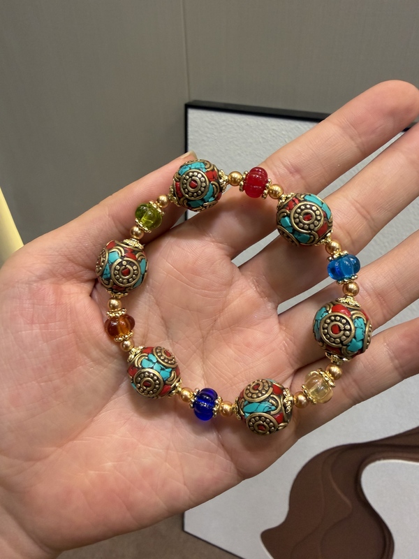 [Ting Er Recommendation] (LAOSHU) Glass Beaded Bracelet Model 260727