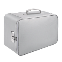 Large-capacity document storage bag fireproof and waterproof family certificate household registration home important documents home storage box