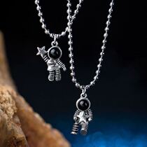 Time and Space Lovers Necklace Lovers Couples Girlfriends Spaceman A pair of magnets Splice Pendant