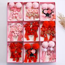 Chinese wind headwear children New Years New Year hair accessories for womens Han clothes headwear Girl hair clip streaming Su Card Fashion